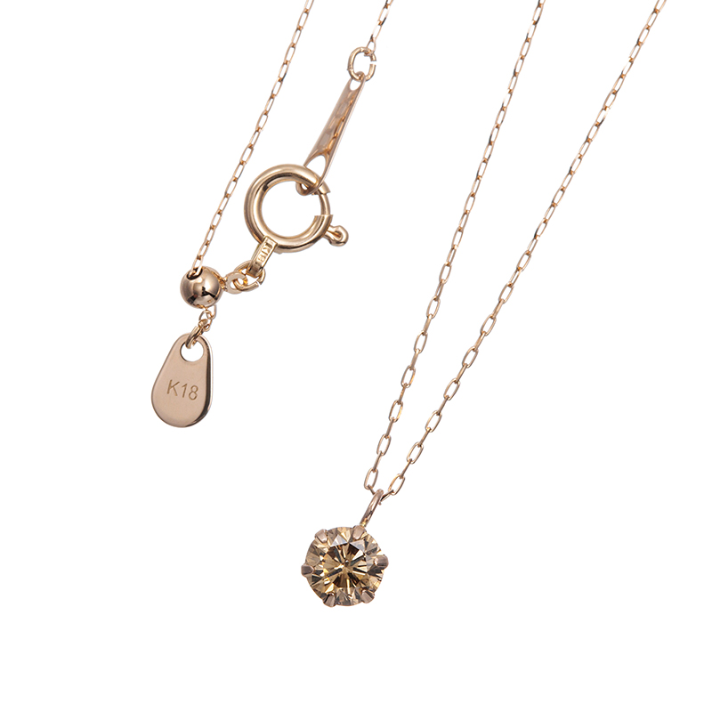 K18PG ブラウンダイヤモンド ネックレス BRD 約0.30ct