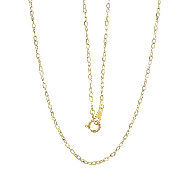 K18YG ケーブルスパイラルネックレス50 約0.8ｇ