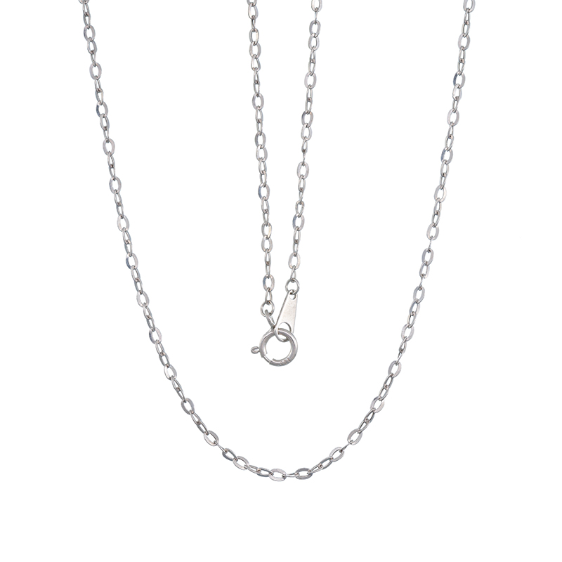 K18WG ケーブルスパイラルネックレス50 約0.8ｇ