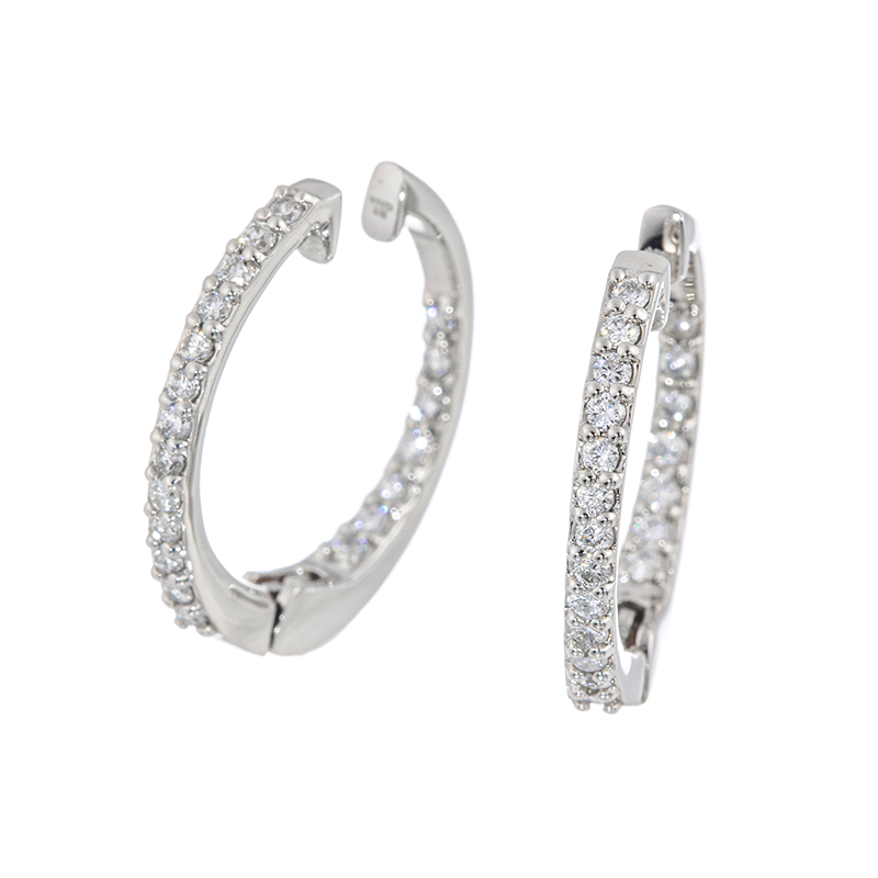 PT950 ダイヤモンド ピアリング D 約0.36ct 