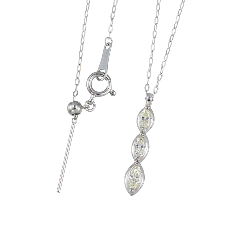 PT950 ダイヤモンド ネックレス D 約0.30ct