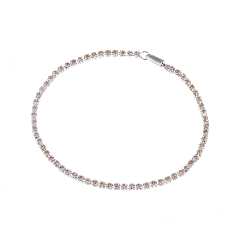 PT900 ブラウンダイヤモンド シルキータッチ ブレスレット BRD 約2.10ct