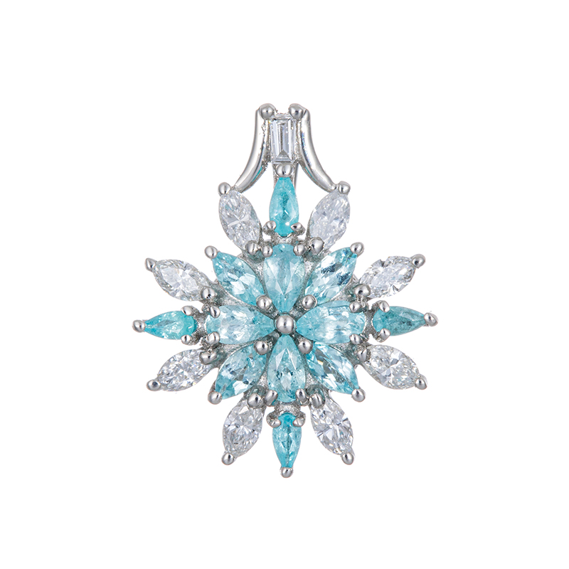 PT950 ブラジル産パライバトルマリン ダイヤ Twinkle ペンダントトップ PRT 約0.2