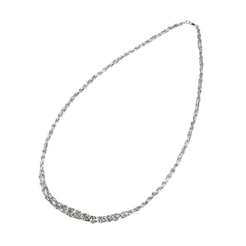 K18WG トルネードグラデーション ロングネックレス 長さ：約70.5cm  重量：約24.5g