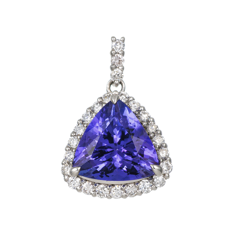 PT900タンザナイトダイヤペンダントトップTA約2.00ctD約0.27ct