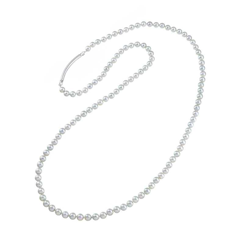 SVアコヤ真珠ロングネックレスイヴェール ReineroseKeikoP約7.0mm全長約91cm