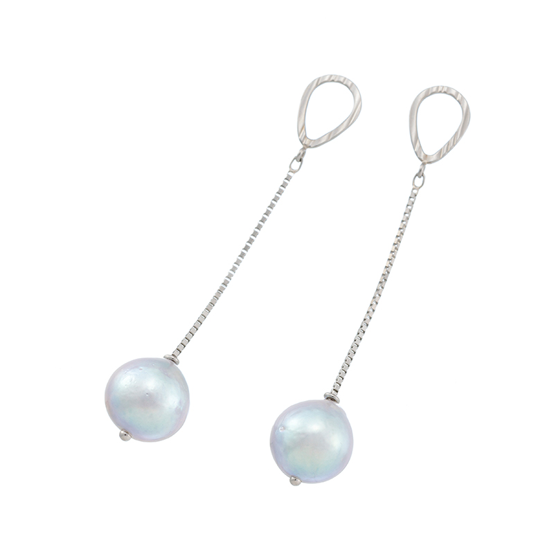 PT850アコヤ真珠チャームアメリカン・ブルーReineroseKeikoP約8.0mm