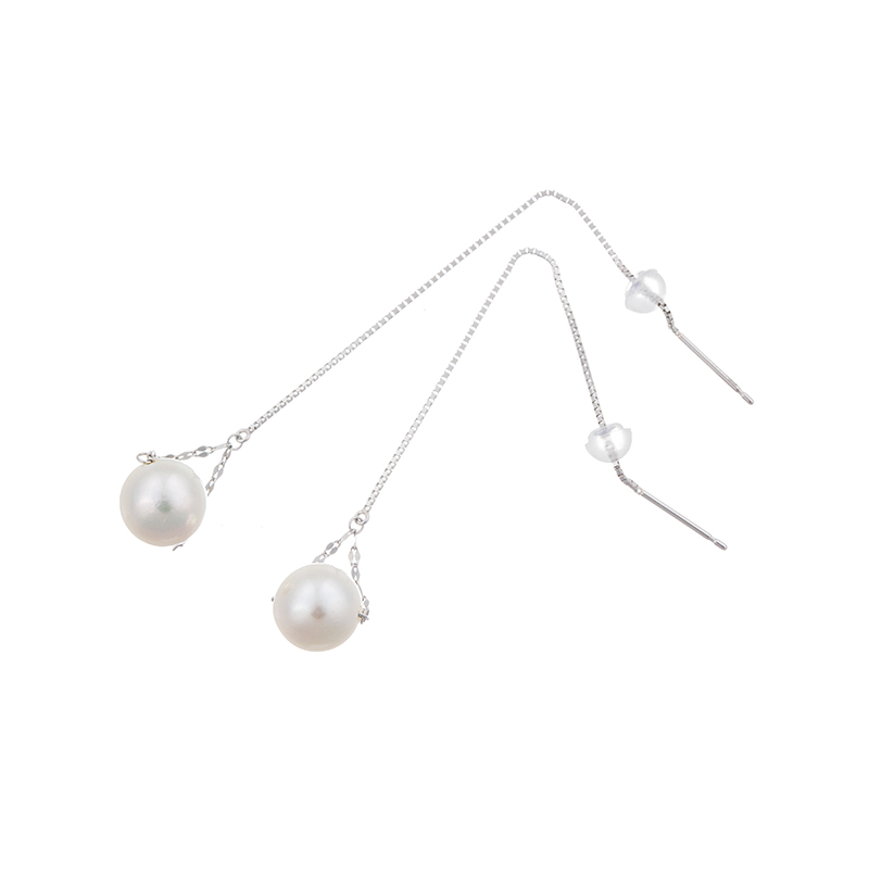 PT850 アコヤ真珠 ピアス ホワイト・リリー Reinerose Keiko P 約8.0mm