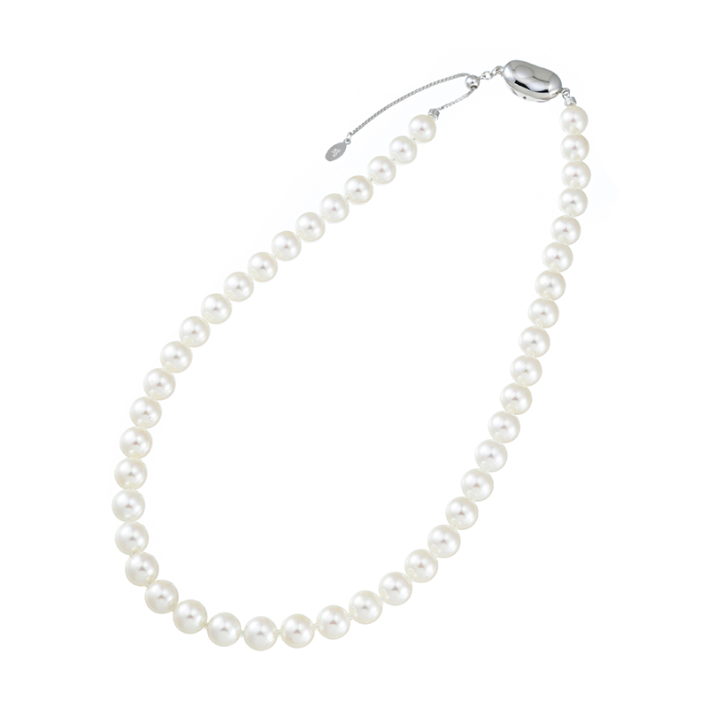 SV アコヤ真珠 無調色 ネックレス P 約7.5mm 約45cm