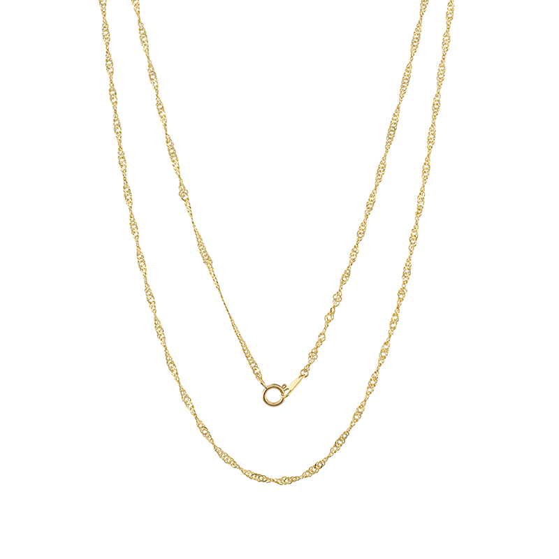 K18YG ホロースクリューチェーン ネックレス50 約0.9g