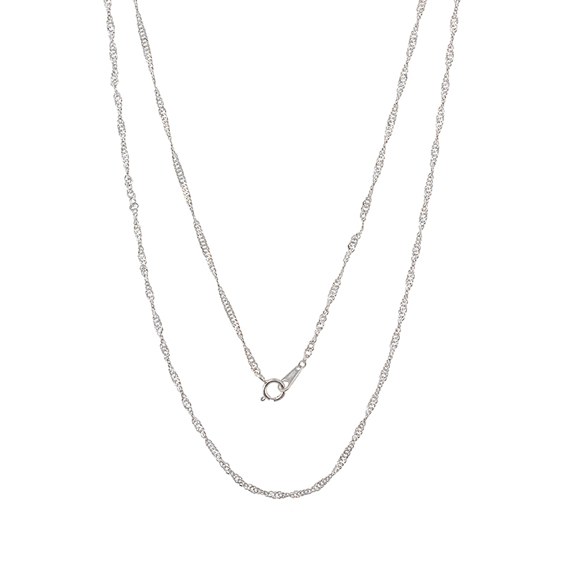 K18WG ホロースクリューチェーン ネックレス50 約0.9g