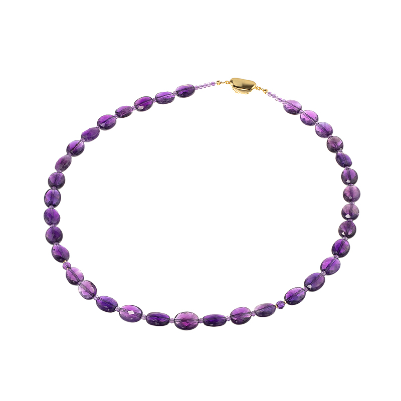 SV/K18YG アメシスト ネックレス AM 約100.00ct