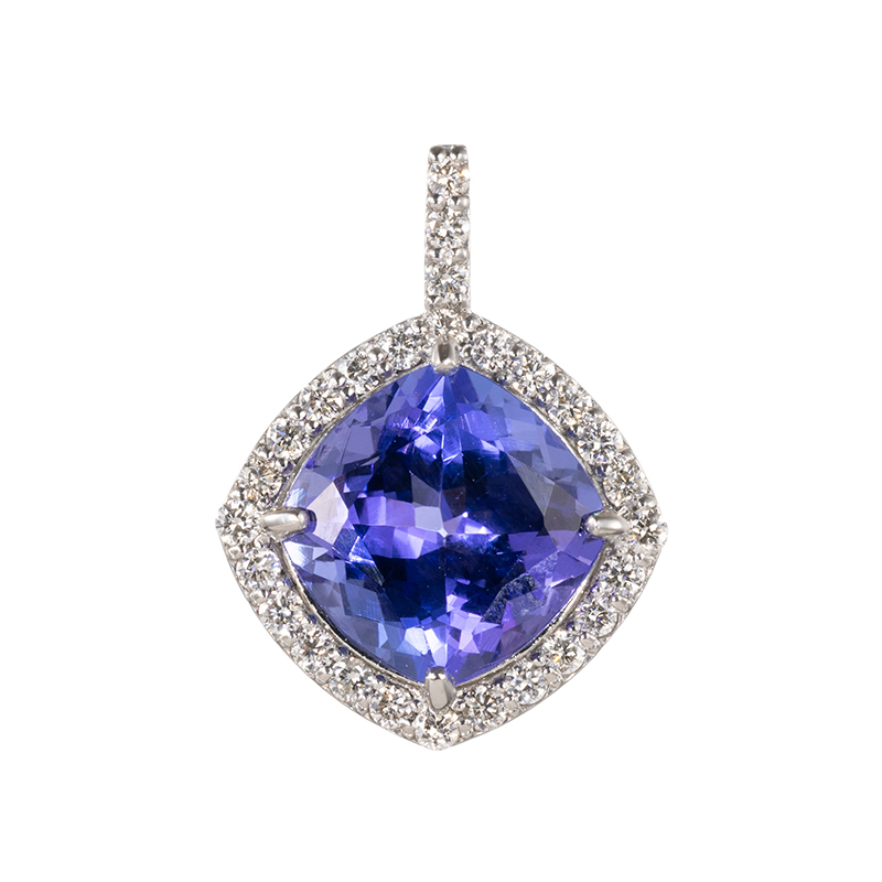 PT900 タンザナイト ダイヤ ペンダントトップ TA 約2.50ct D 約0.26ct
