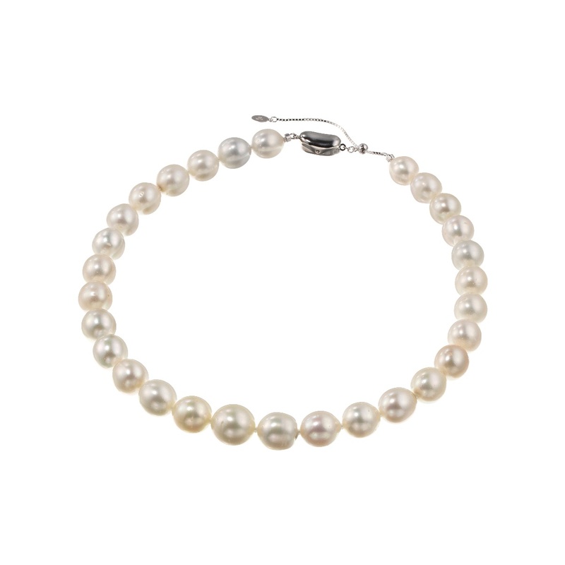 SV 白蝶真珠 ネックレス P 約10.0-13.0mm 約46cm