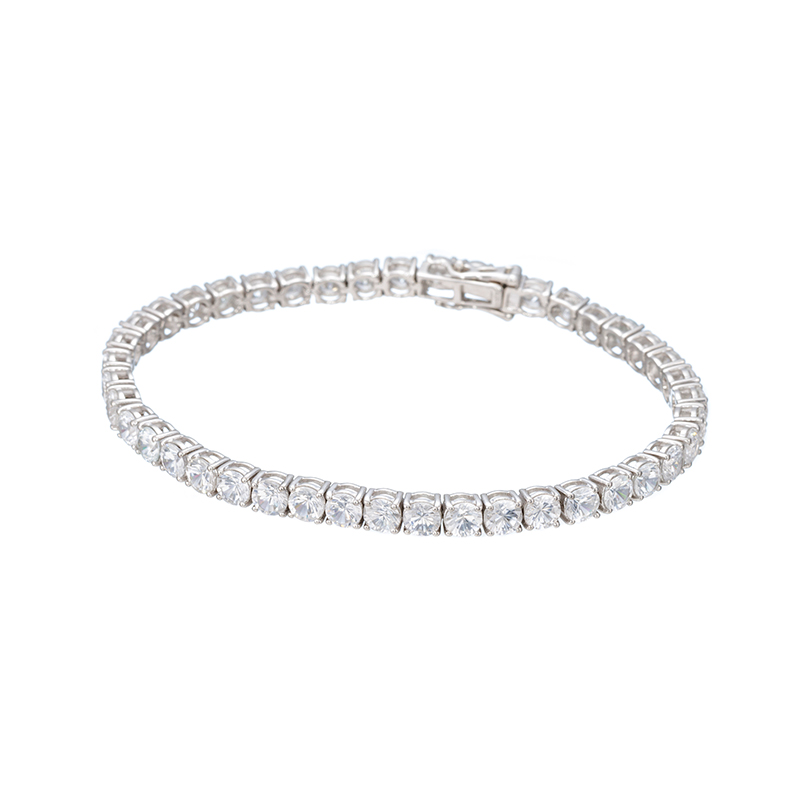 SV 天然ホワイトジルコン ブレスレット 