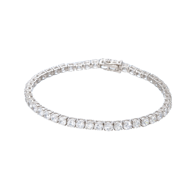 SV 天然ホワイトジルコン ブレスレット 