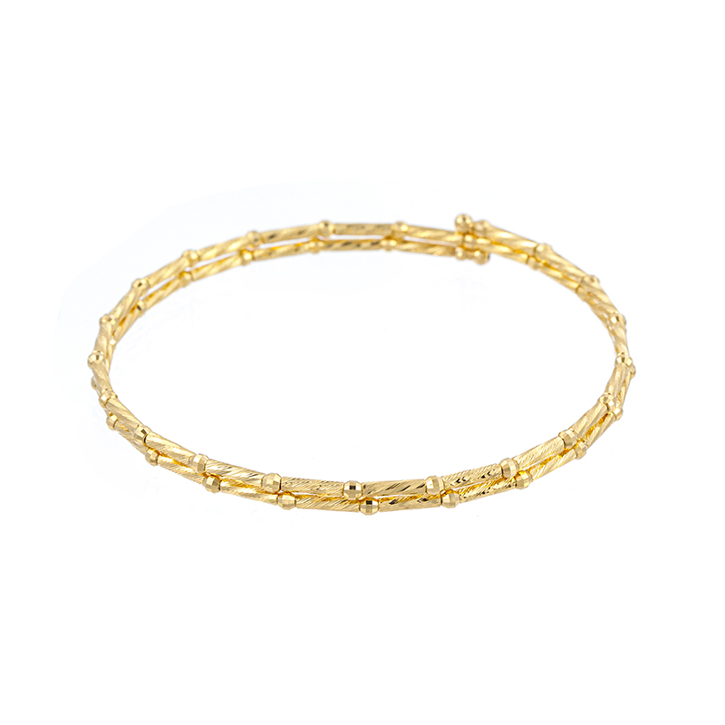 K18YG シャインカット ＆ ミラーボール フリーバングル 総重量:約2.1g