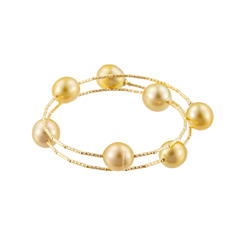 K18YG白蝶真珠ナチュラルゴールデン”StyleMemory”フリーバングル