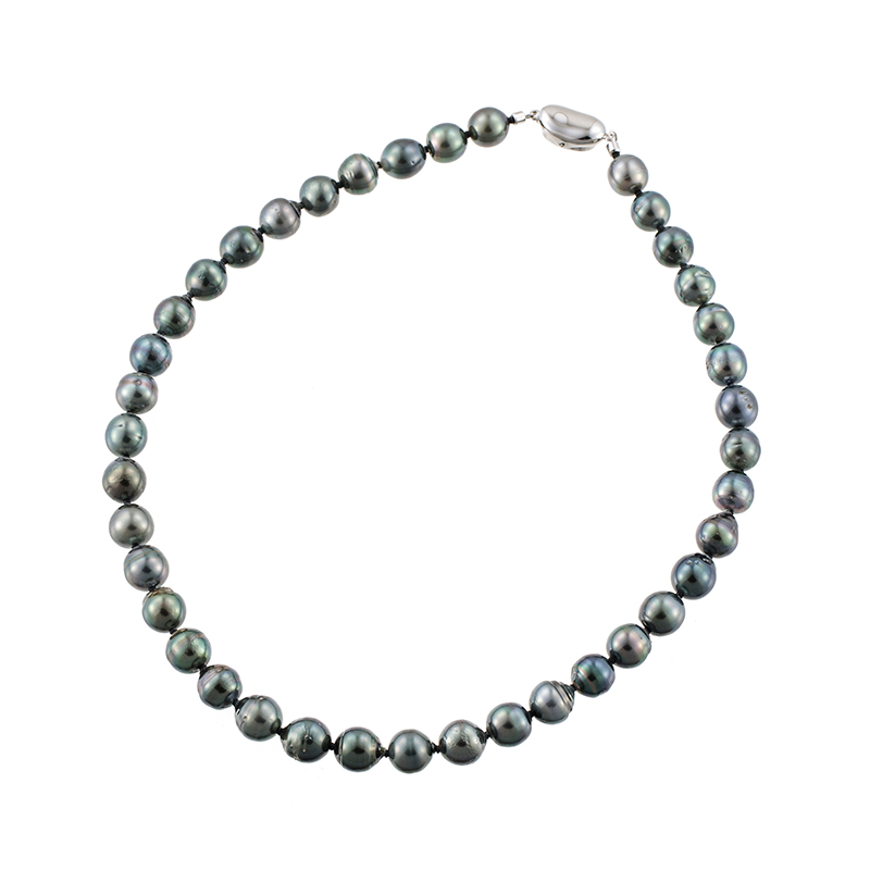 SV 黒蝶真珠 バロック ネックレス P 約8.5-9.0mm 約44cm