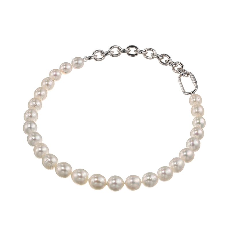 GSTV白蝶貝とホワイトトパーズのネックレス＆ブレスレット GSTV SV白蝶真珠ネックレスネージュ・エテルネルReineroseKeikoP約10.0