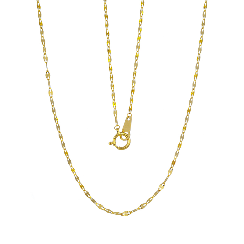 純金 ロングペタルチェーンネックレス 総重量 約2.5g