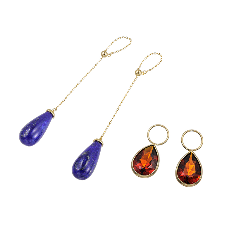 【福袋】K18YG マデラシトリン チャーム & K18YG ラピスラズリ チャーム