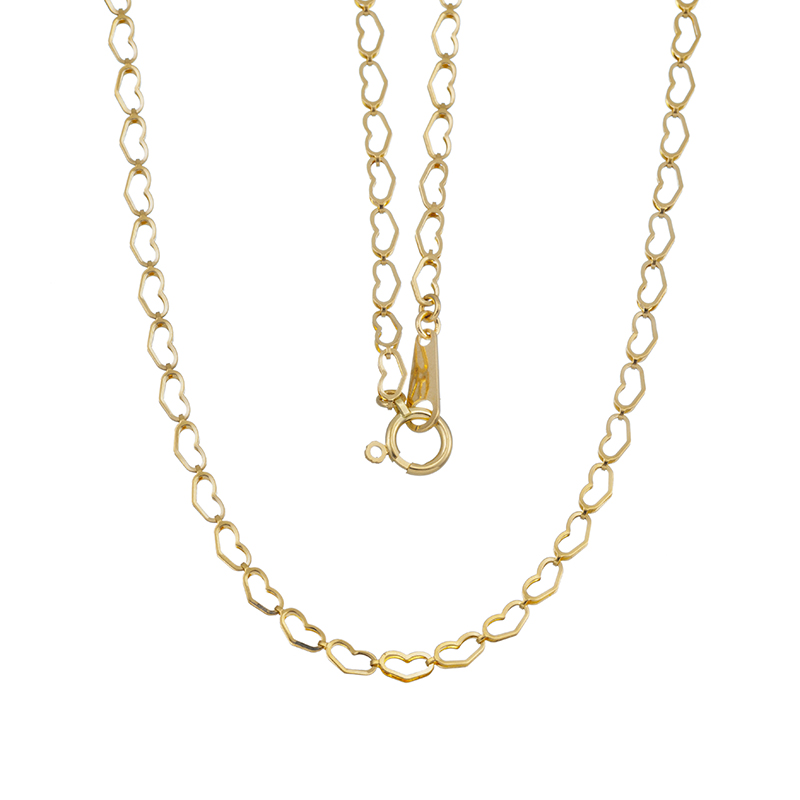 K18YG クオーレクオーレ ネックレス 長さ 約42cm 幅 約2.5mm 重量 約2.3g 