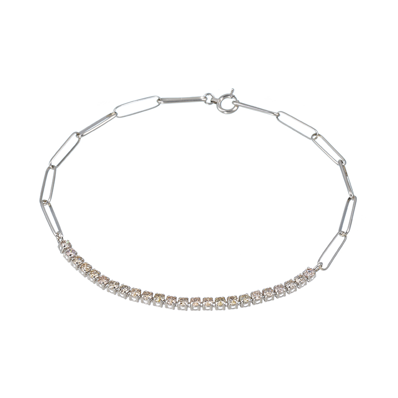 PT900 ブラウンダイヤモンド シルキータッチ ブレスレット BRD 約1.00ct