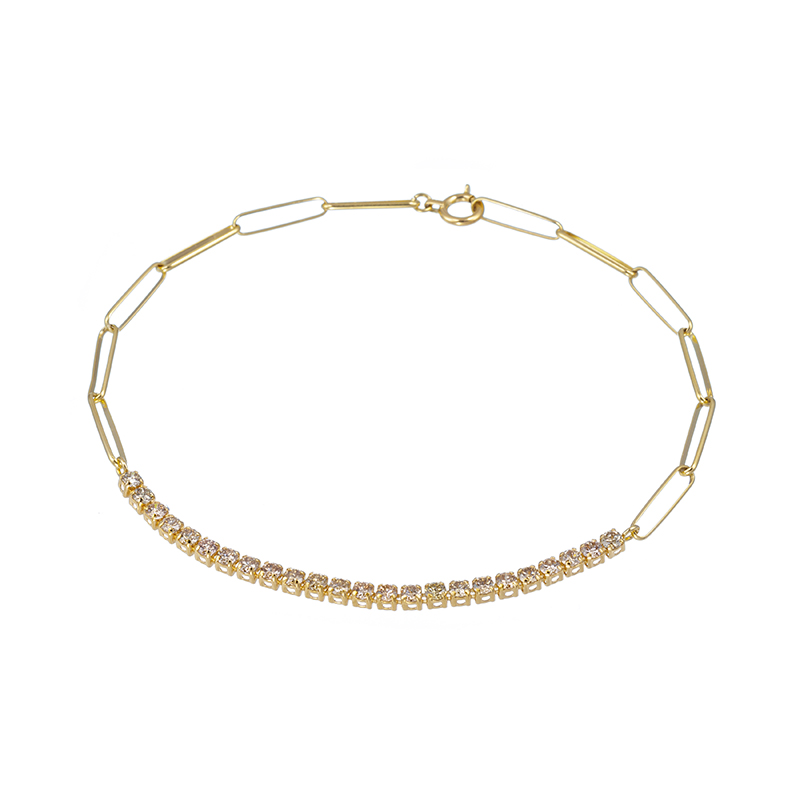 K18YG ブラウンダイヤモンド シルキータッチ ブレスレット BRD 約1.00ct