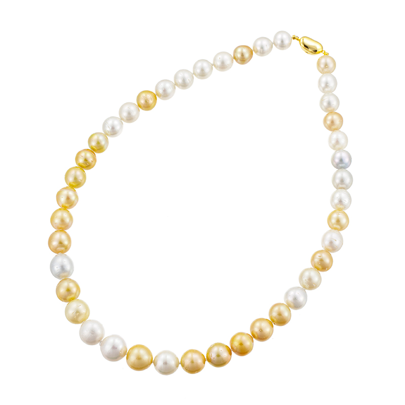SV テリVeryGood 白蝶真珠 ナチュラルマルチカラー ネックレス P約12.0-16.0mm