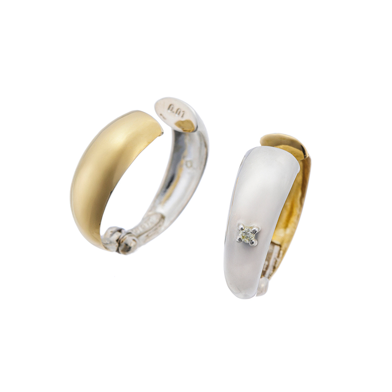 SV/K18YG ダイヤモンド ピアリング D 約0.02ct 約1.5g