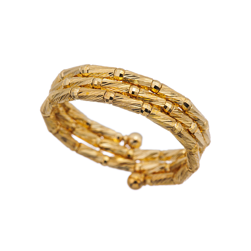 K18YG シャインカット & ミラーボール フリーリング 7～18号