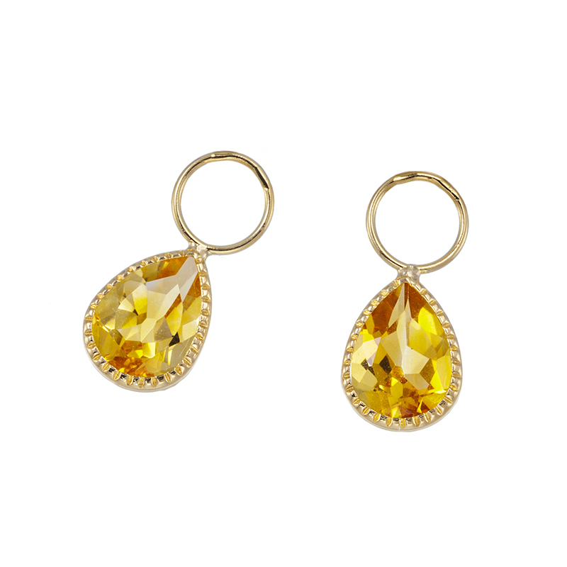 GSTV K18YG シトリン チャーム CI 約1.00ct