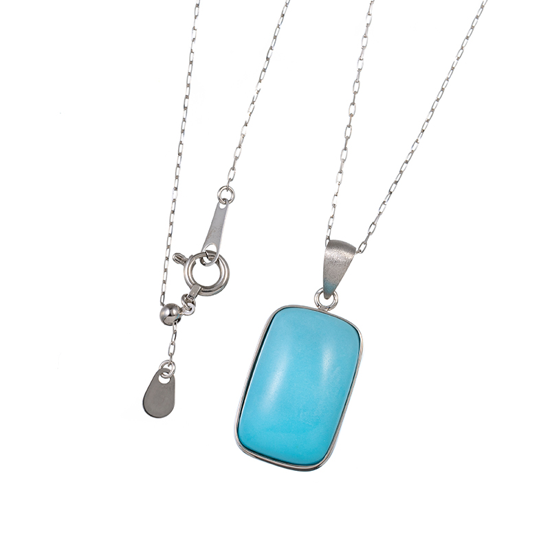 PT950/PT900 スリーピングビューティーターコイズ(スタビライズ) ネックレス TQ 約5.