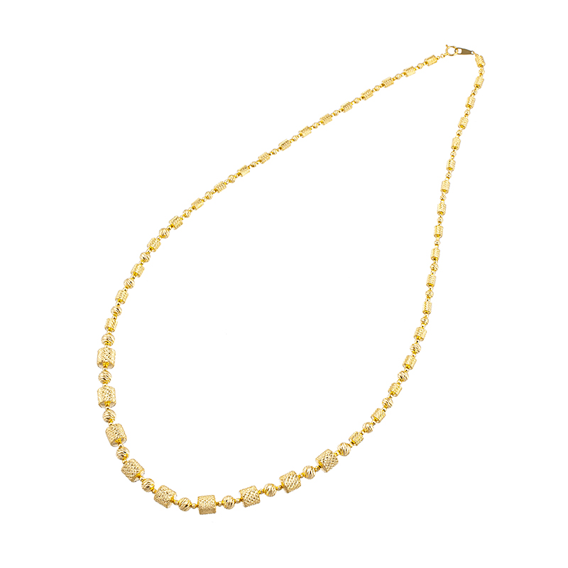 K18YGフラッターカットグラデーションロングネックレス長さ約60cm重量約27.0g