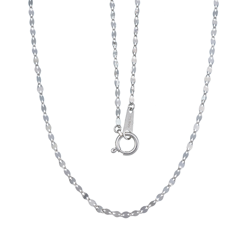 純プラチナ ペタルチェーンネックレス 長さ 約42cm 幅 約1.7mm 重量 約1.4g 