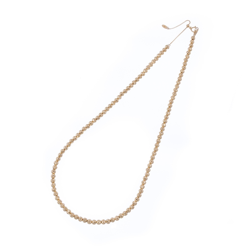 K18YG スラッシュカット ネックレス 長さ：約45cm 幅：約3.9mm 総重量：約13.0g 