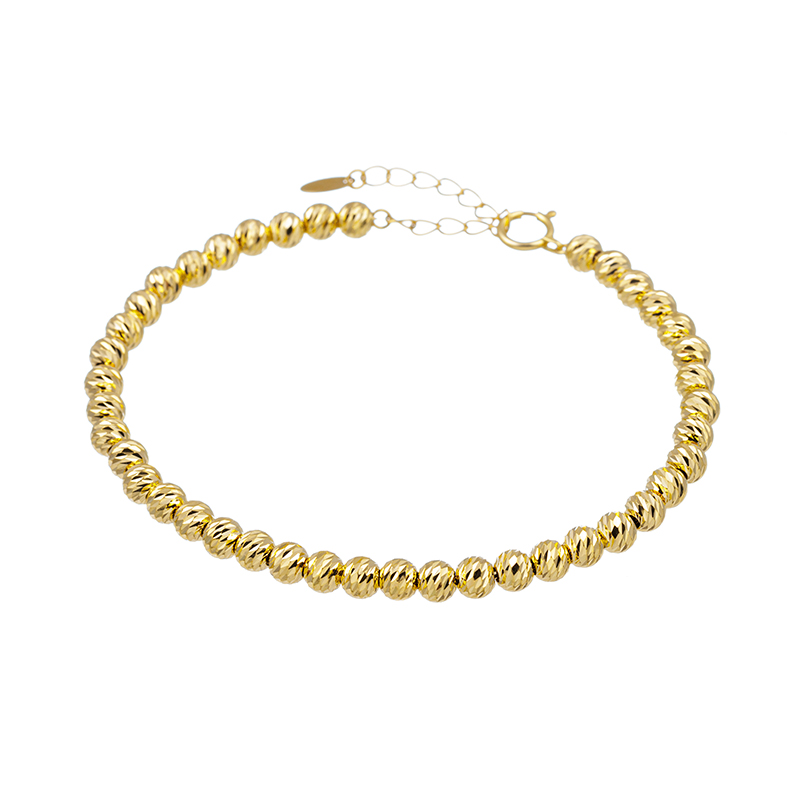 K18YG スラッシュカット ブレスレット 長さ：約18cm 幅：約3.9mm 総重量：約5.0g 