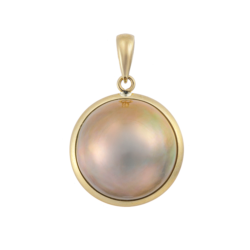 K18YG奄美大島産マベパールペンダントトップP約13.0mm
