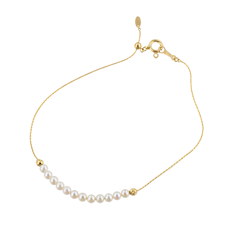 K18YG  アコヤ真珠 ブレスレット P 約2.5mm 