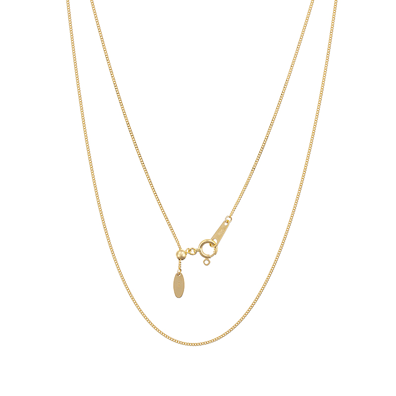 K18YG 喜平2DCチェーン ネックレス 長さ 約45cm 幅 約0.8mm 重量 約1.4g