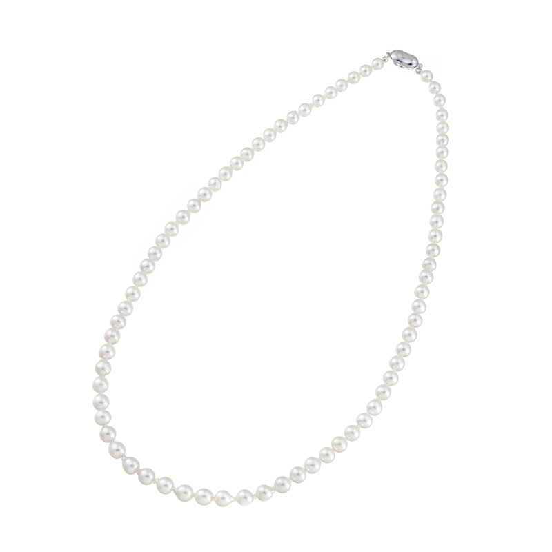 SV 宇和島産 越物 アコヤ真珠 無調色 ネックレス P 約6.0mm 約60cm