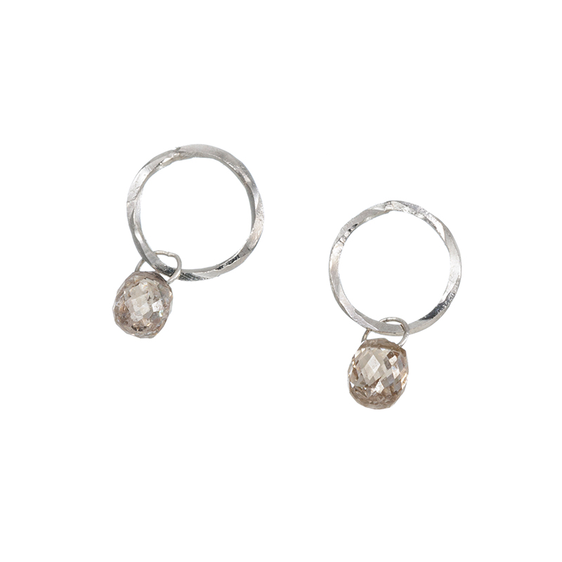 PT900  ブラウンダイヤモンド チャーム  BRD 約0.20ct　