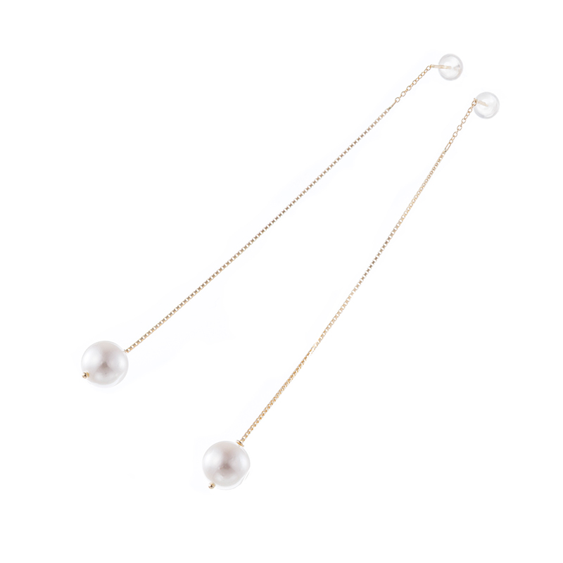 K18YG アコヤ真珠 ピアス シルク Reinerose Keiko P 約8.0mm