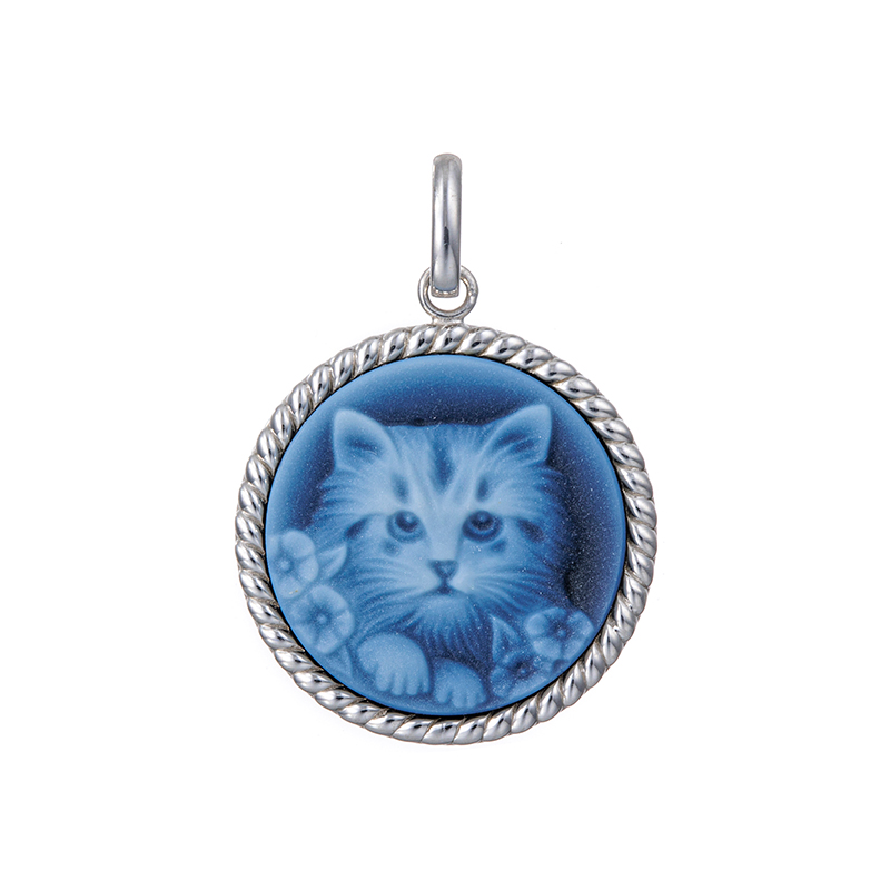 SV メノウカメオ ペンダントトップ カメオ 約14×14mm