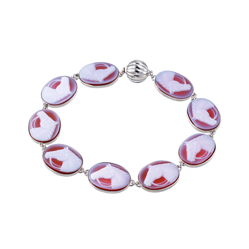 SV メノウカメオ ブレスレット カメオ 約12×16mm