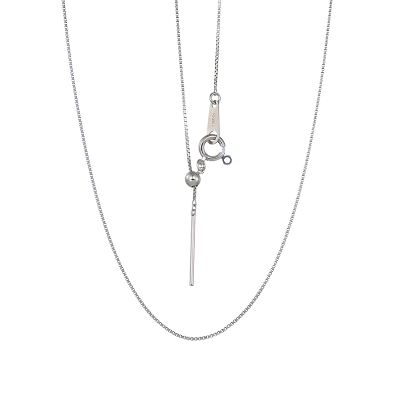 K18WG ベネチアン8DCチェーンネックレス 長さ 約45cm 幅 約0.6mm 重量 約1.4g