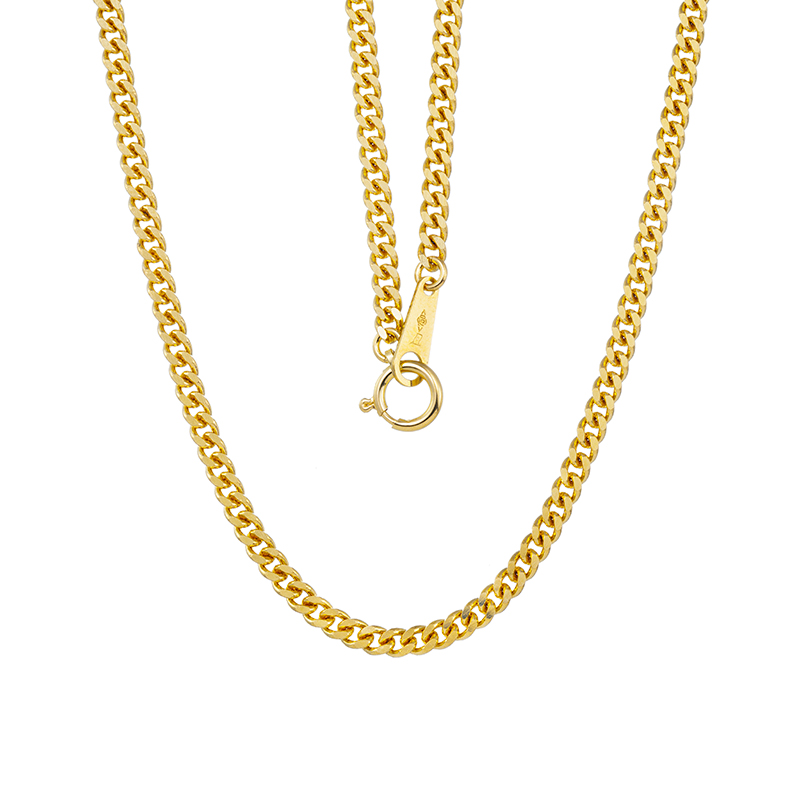 K18YG 喜平2DCチェーン ネックレス 長さ 約45cm 幅 約2.5mm 重量 約10.0ｇ