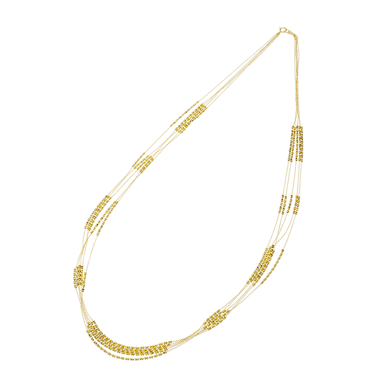 K18YG アバカスグラデーション ワイドネックレス 長さ：約70cm 幅：約4.0-9.0mm 総