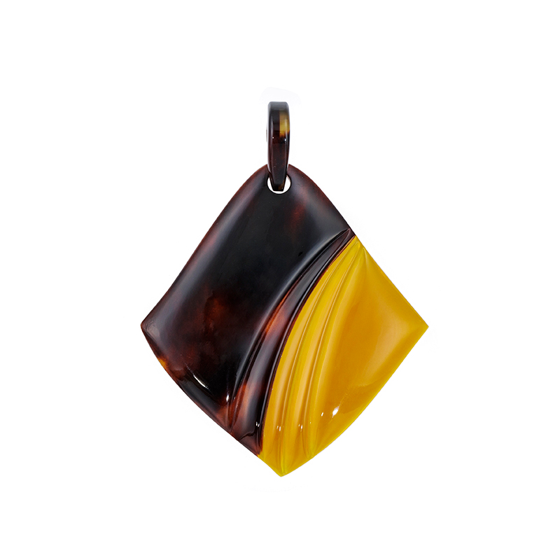 本べっ甲 ２色継ぎ分け ペンダントトップ